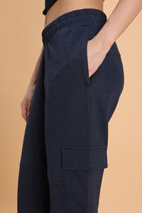 Zivame Knit Cotton Loungewear Bottom - Navy Blazer — thumbnail 7